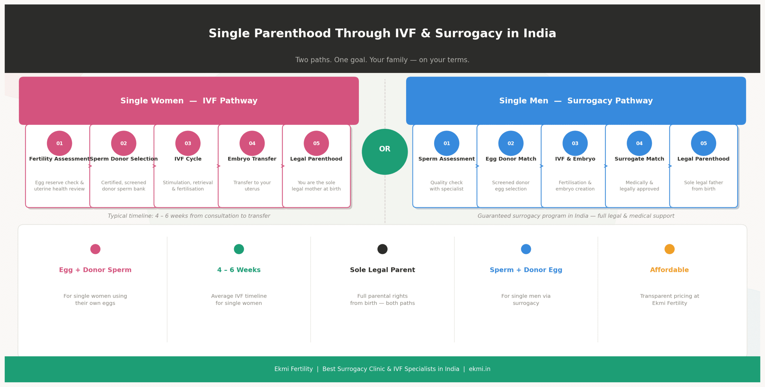 Ekmi Fertility offers IVF and guaranteed surrogacy programs in India with full legal and medical support