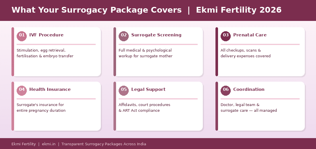 surrogacy package covers at Ekmi Fertility