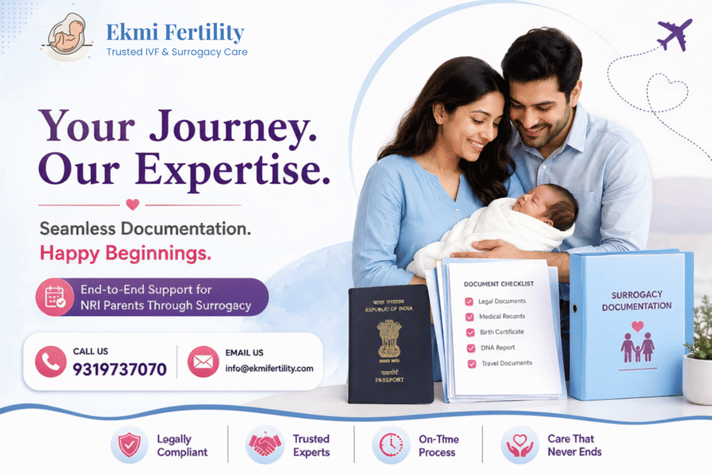 surrogacy documentation timeline for NRI