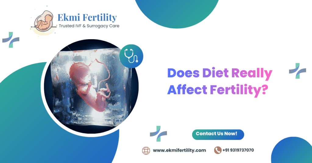 Can what you eat affect your chances of conceiving? Ekmi Fertility breaks down the diet-fertility connection and what it means for IVF and surrogacy in India.
